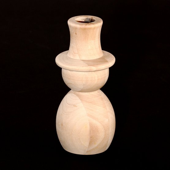 Wood Snowman Candle Holder